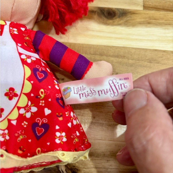 Little Miss Muffin Red and Purple Rag Doll - Picture 3 of 5